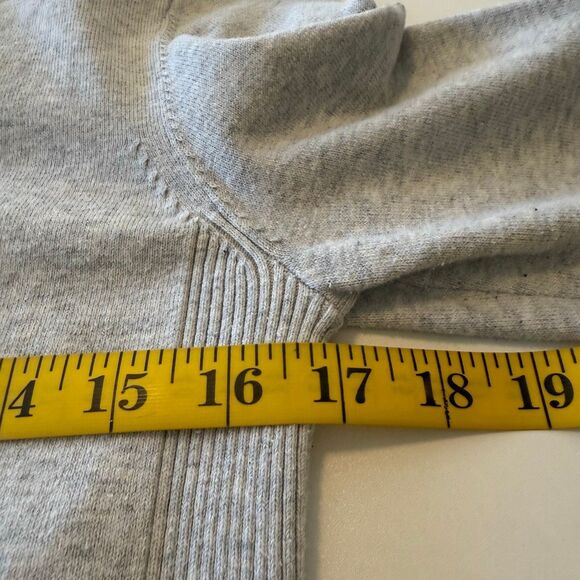 CAbi Willow Light Gray Double Zip Peplum Cardigan Sz M Preppy, Casual - Picture 7 of 13